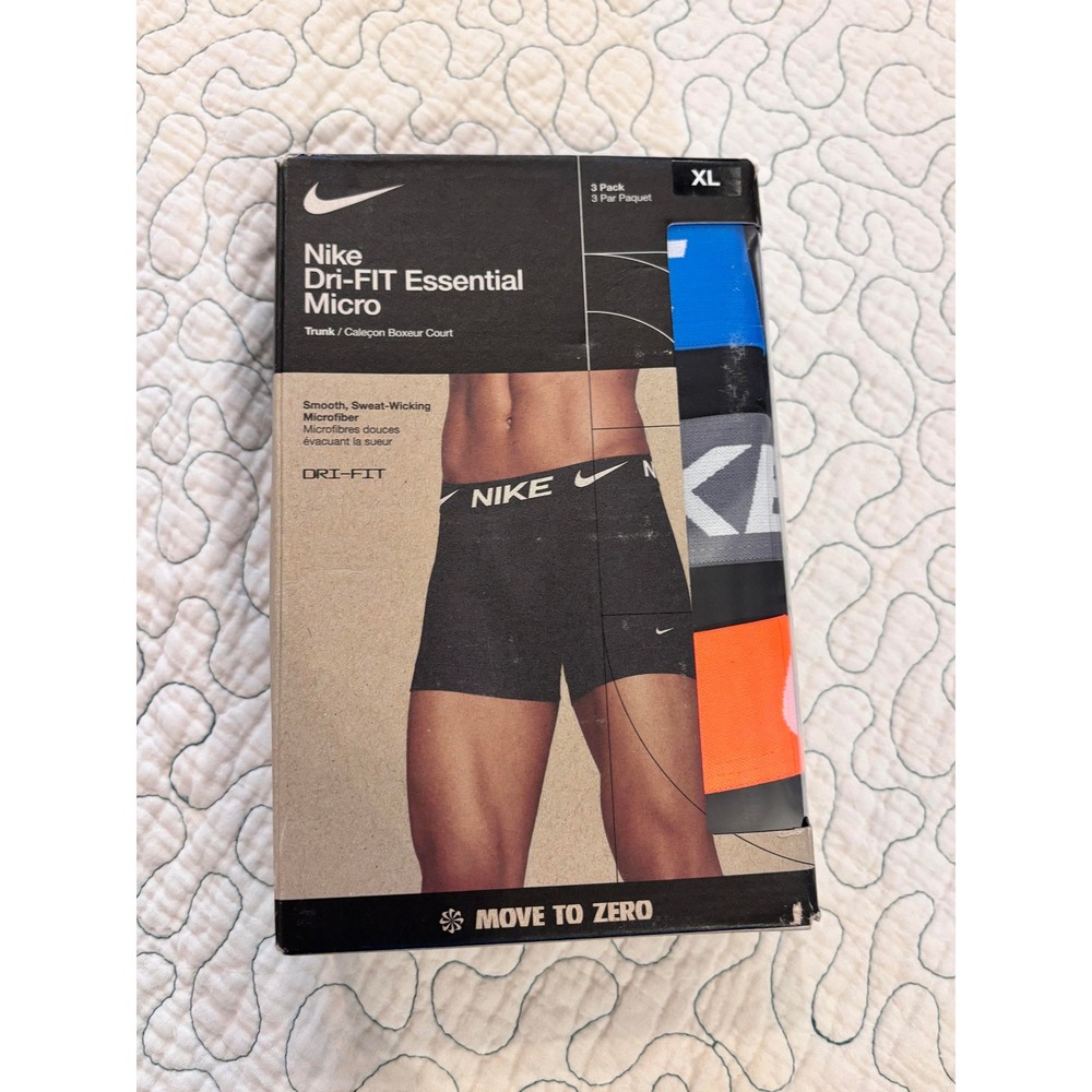 Nike Dri-FIT Essential Micro Men's Trunks 3 Pack Size XL   - box not perfect
